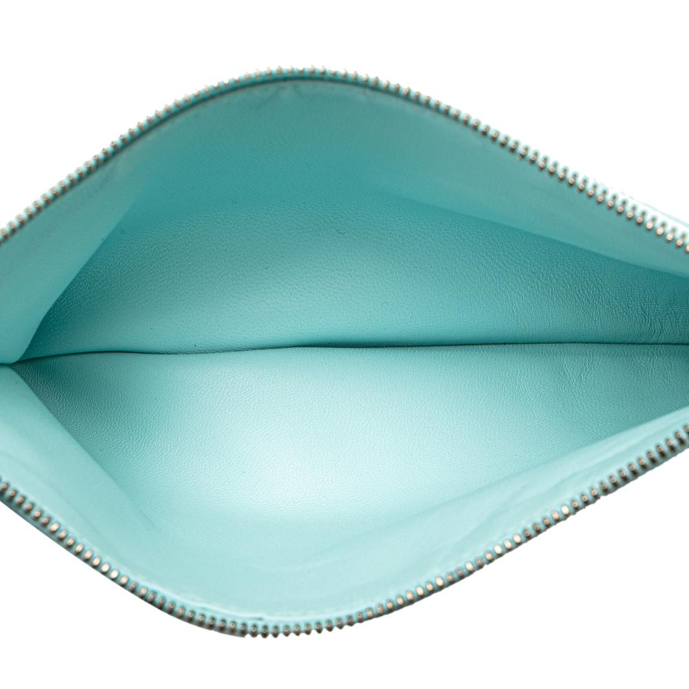 Bottega Veneta B Bottega Veneta Blue Light Blue Lambskin Leather Leather Large Lambskin Intreccio Padded Tote Italy