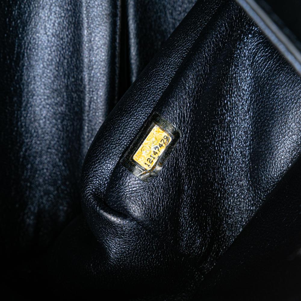 Chanel B Chanel Blue Calf Leather Metallic Quilted Aged skin Reissue 2.55 Double Flap 227 Italy