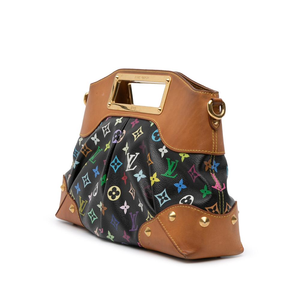 Louis Vuitton B Louis Vuitton Black Monogram Multicolore Canvas Canvas Monogram Multicolore Judy MM France