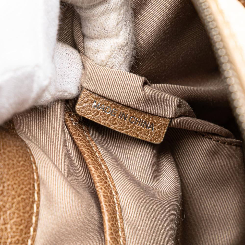 Burberry B Burberry Brown Beige Coated Canvas Fabric Embossed Supernova Check Satchel China