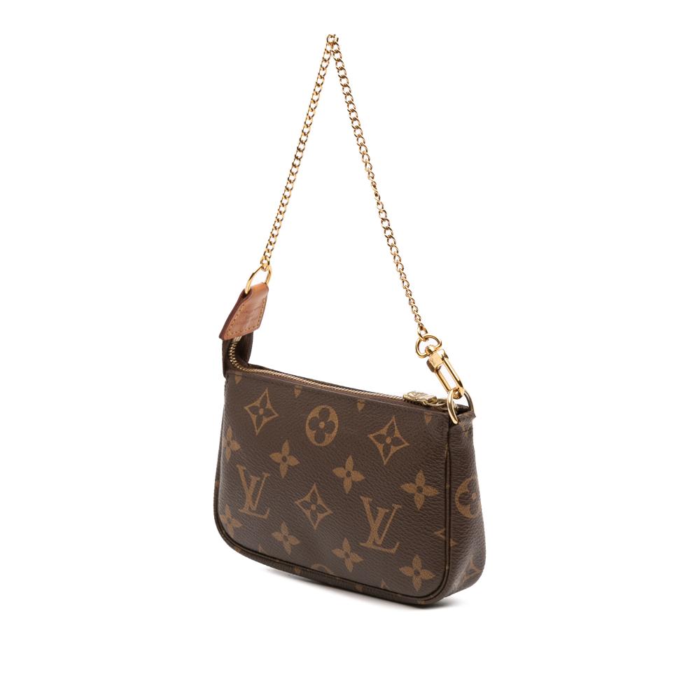 Louis Vuitton B Louis Vuitton Brown Monogram Canvas Fabric Monogram Mini Pochette Accessoires France