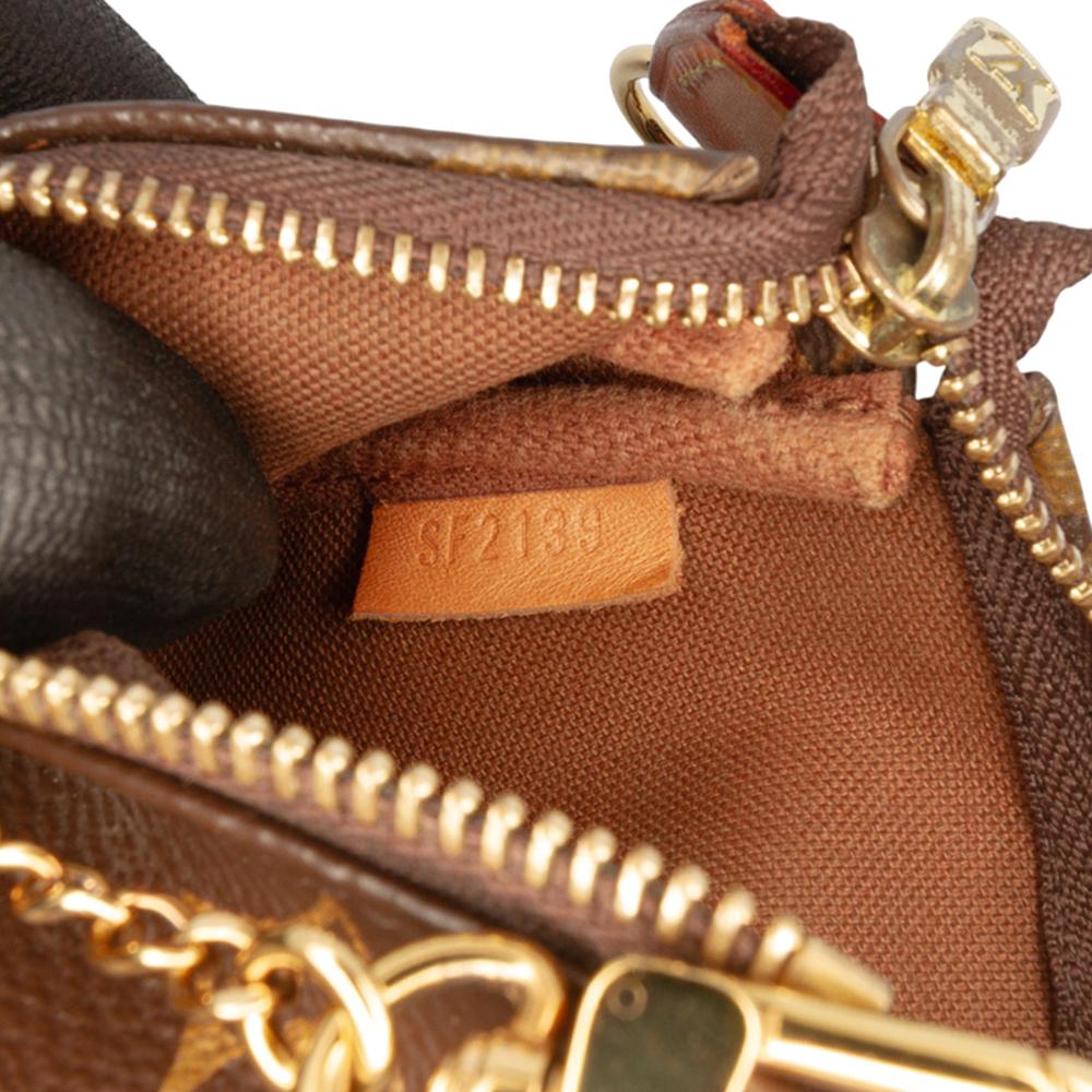 Louis Vuitton B Louis Vuitton Brown Monogram Canvas Fabric Monogram Mini Pochette Accessoires France