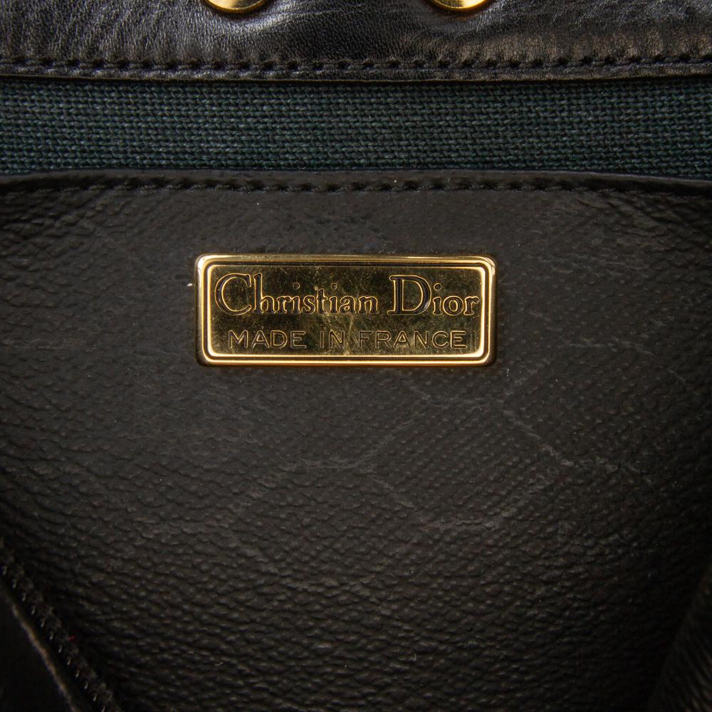 Christian Dior B Dior Black Coated Canvas Fabric Honeycomb Crossbody France