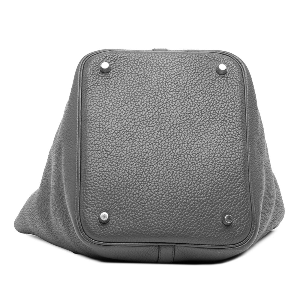 Hermès B Hermès Gray Calf Leather Clemence Picotin Lock 22 France