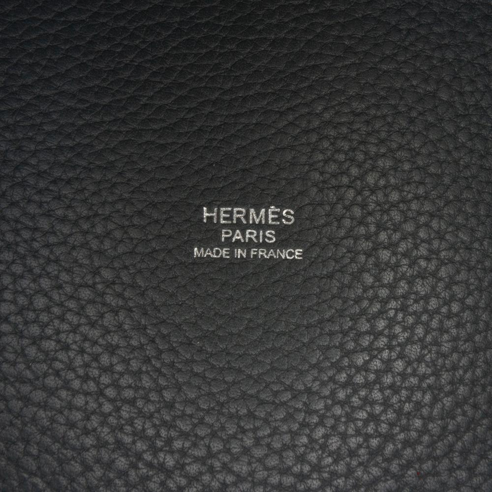 Hermès B Hermès Gray Calf Leather Clemence Picotin Lock 22 France