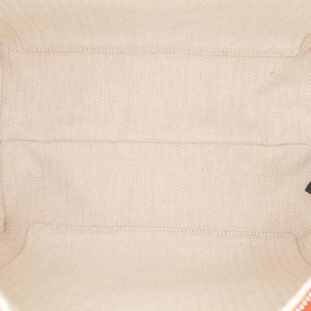 Hermès B Hermès Orange Dark Orange with Red Dark Red Canvas Fabric Large Toile Bride A Brac France