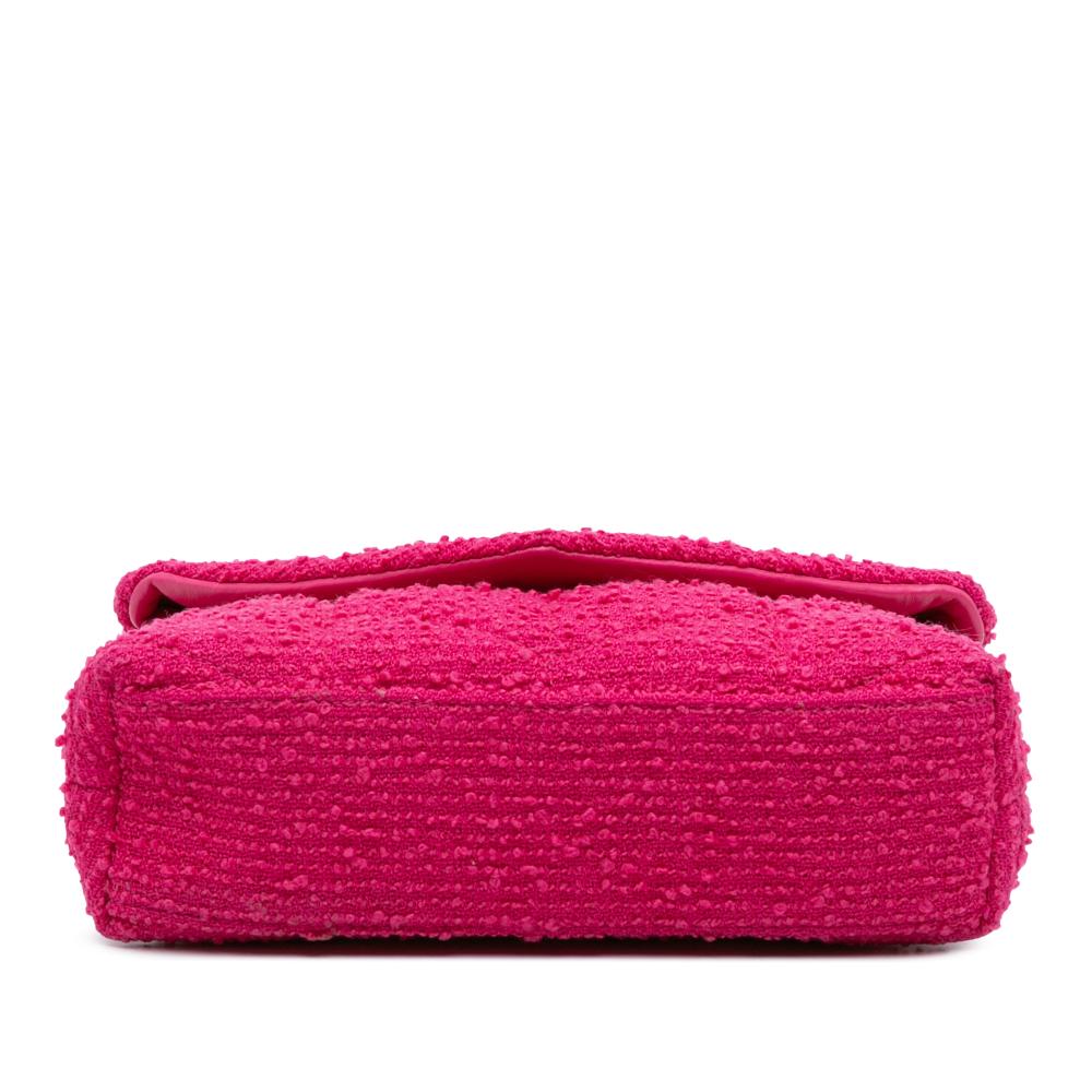 Saint Laurent B Saint Laurent Pink Tweed Fabric Toy Boucle LouLou Puffer Crossbody Italy