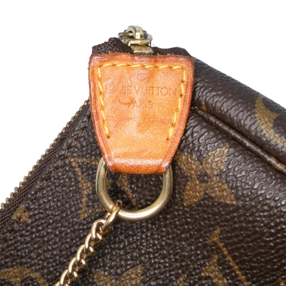 Louis Vuitton B Louis Vuitton Brown Monogram Canvas Fabric Monogram Mini Pochette Accessoires France