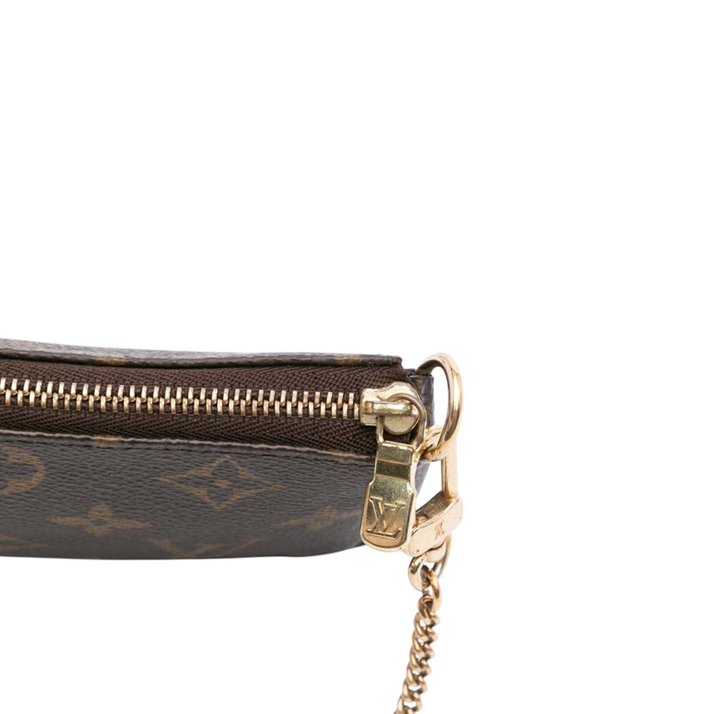 Louis Vuitton B Louis Vuitton Brown Monogram Canvas Fabric Monogram Mini Pochette Accessoires France