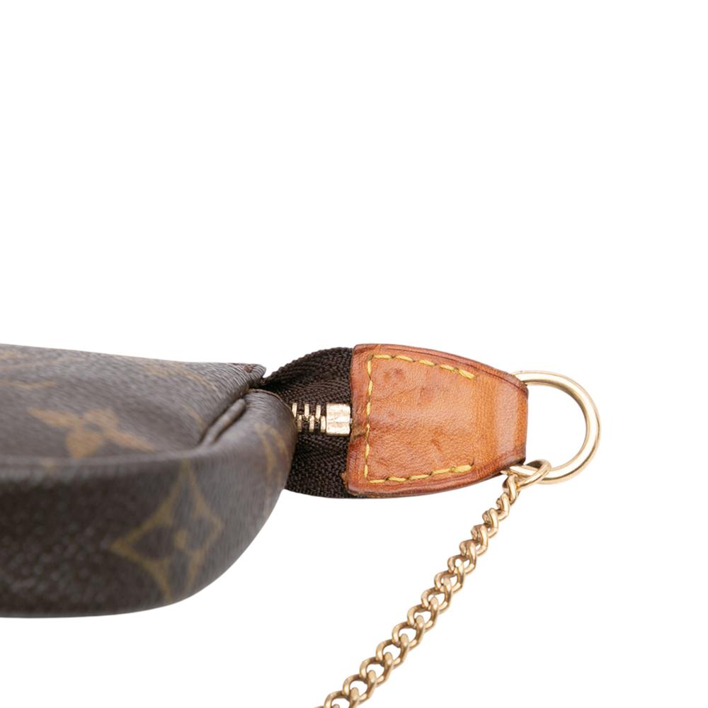 Louis Vuitton B Louis Vuitton Brown Monogram Canvas Fabric Monogram Mini Pochette Accessoires France