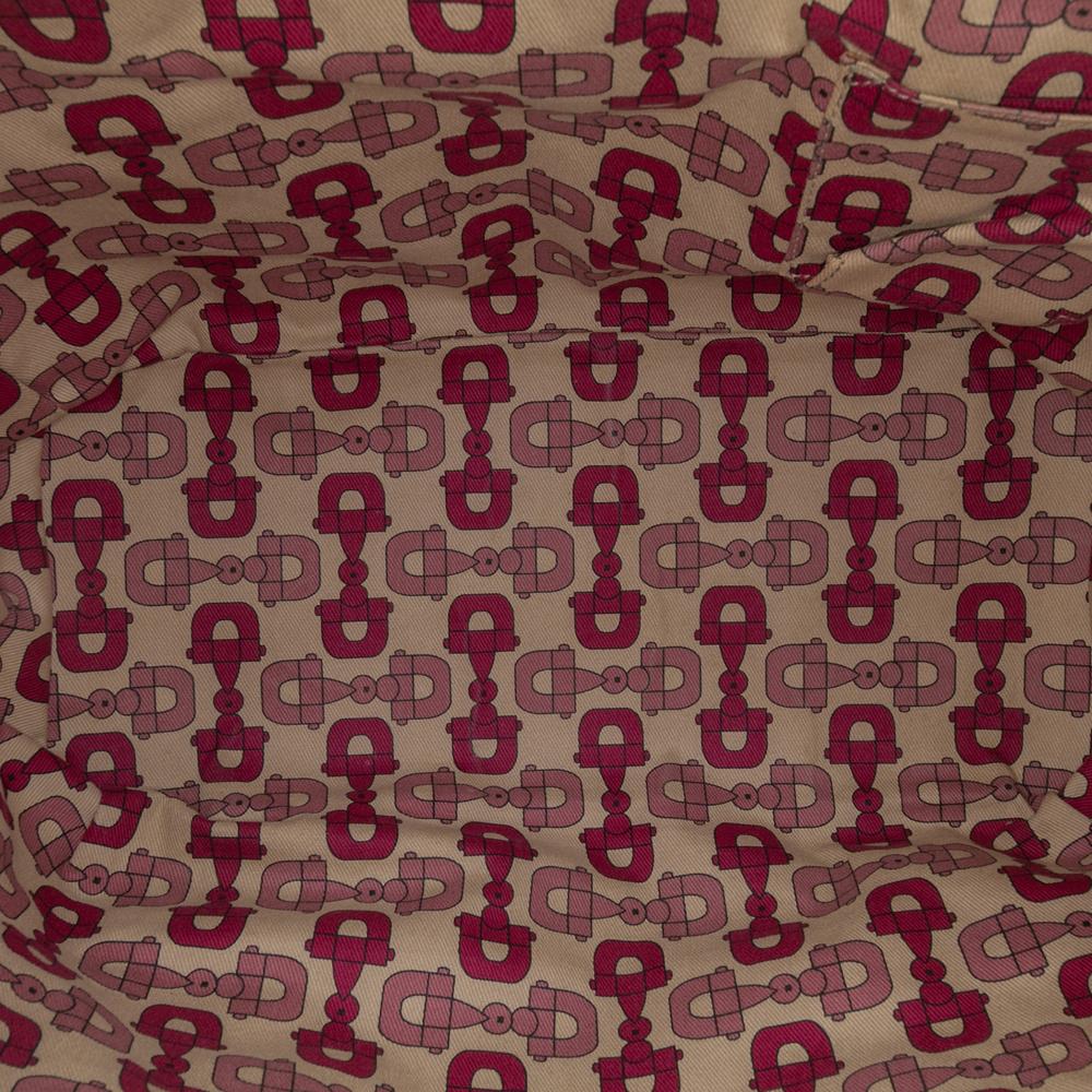 Gucci B Gucci Brown Beige Canvas Fabric Large GG Jolicoeur Tote Italy