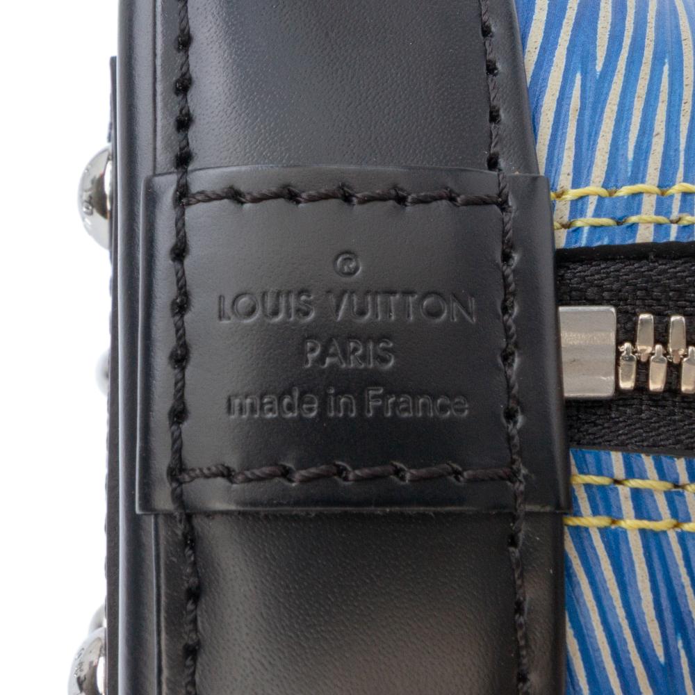 Louis Vuitton AB Louis Vuitton Blue Epi Leather Leather Epi Denim Alma BB France