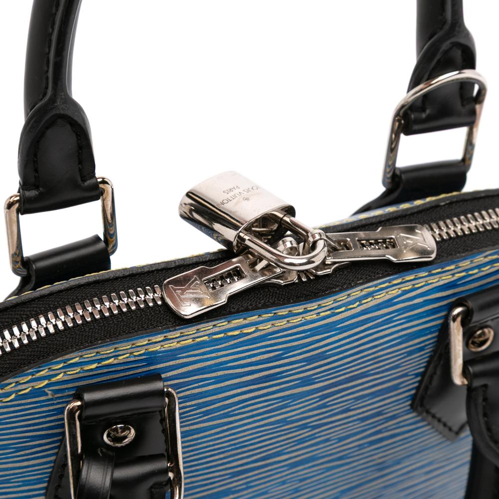 Louis Vuitton AB Louis Vuitton Blue Epi Leather Leather Epi Denim Alma BB France
