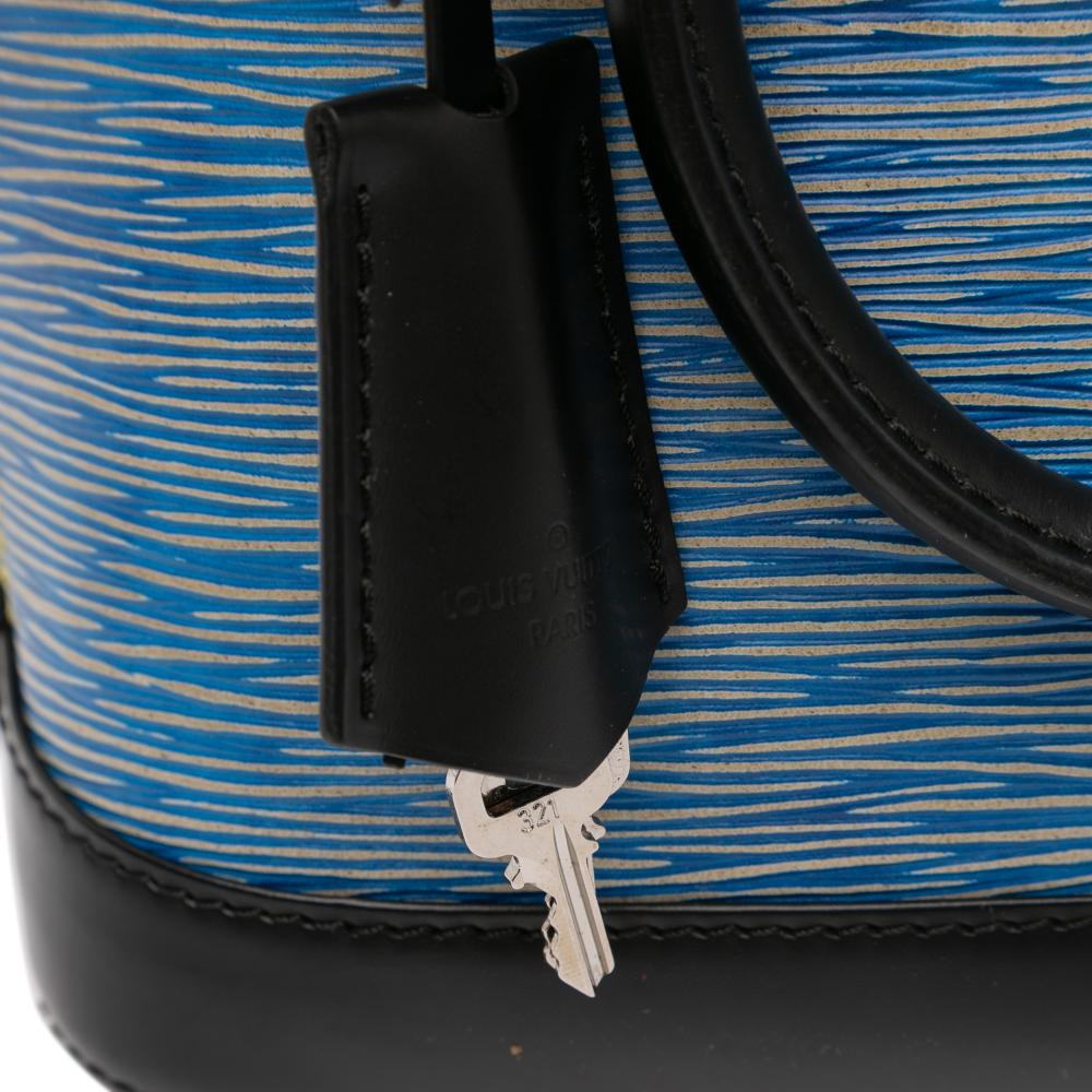 Louis Vuitton AB Louis Vuitton Blue Epi Leather Leather Epi Denim Alma BB France