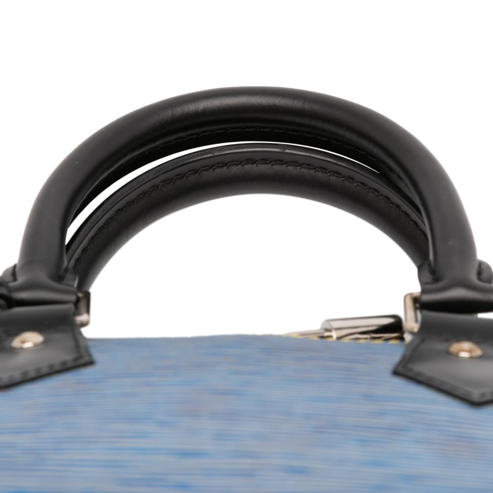 Louis Vuitton AB Louis Vuitton Blue Epi Leather Leather Epi Denim Alma BB France