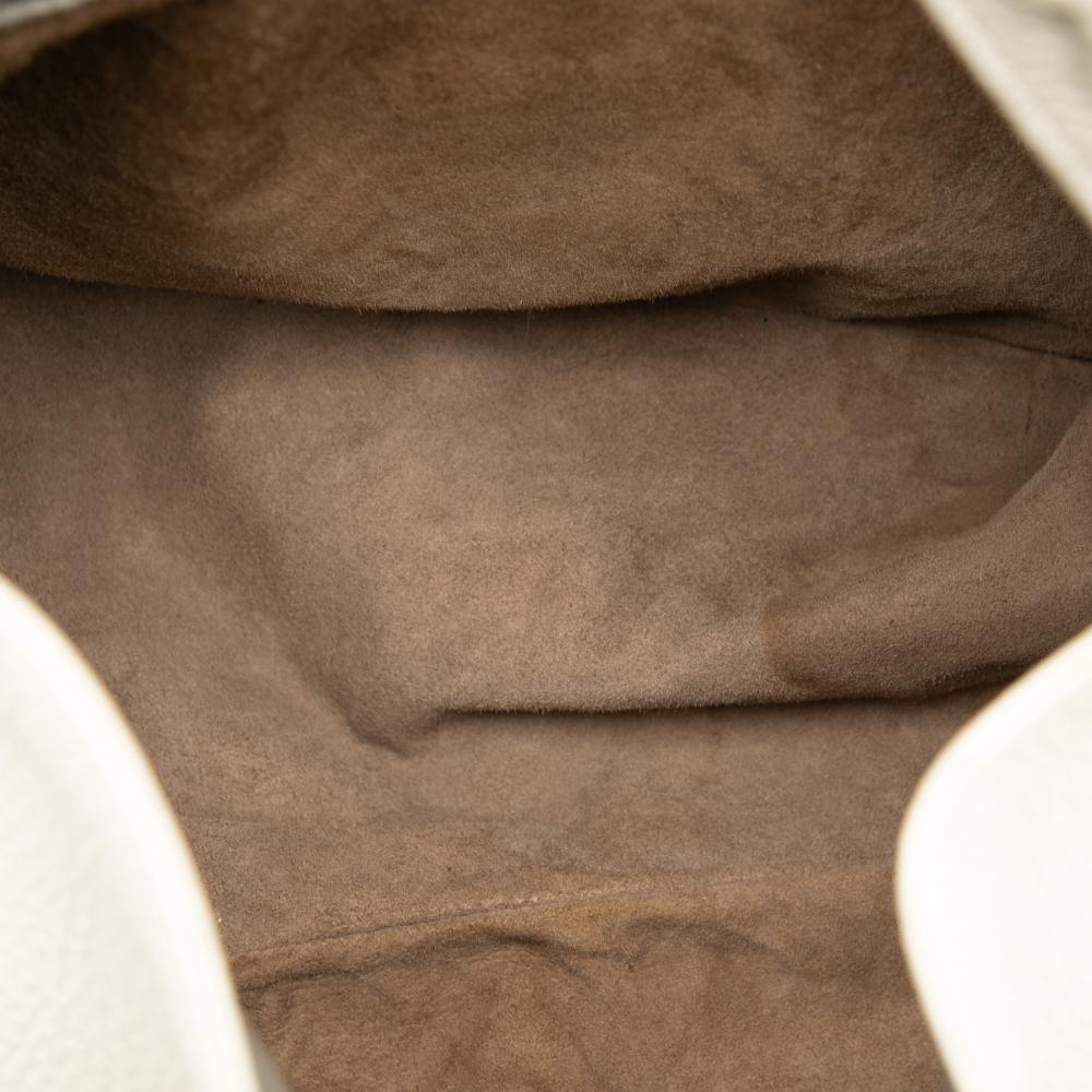 Bottega Veneta B Bottega Veneta White Goatskin Leather Large Washed Cervo Deerskin Hobo Italy