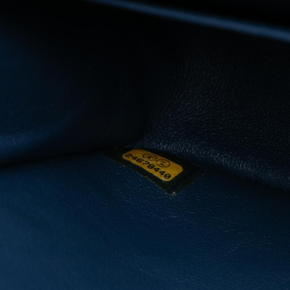 Chanel AB Chanel Blue Navy Caviar Leather Leather Medium Classic Caviar Double Flap France