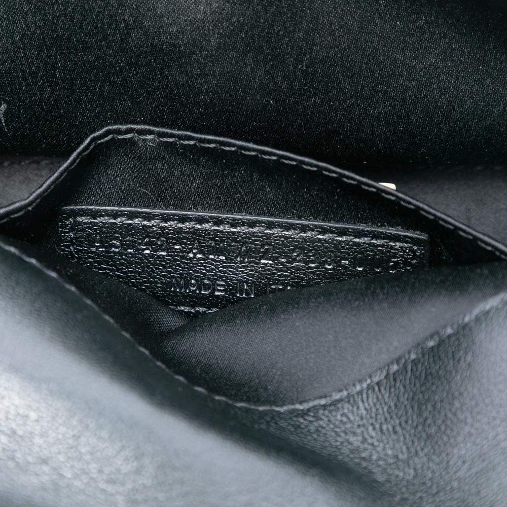 Fendi AB Fendi Black Calf Leather Marc Jacobs skin Baguette Phone Pouch Satchel Italy