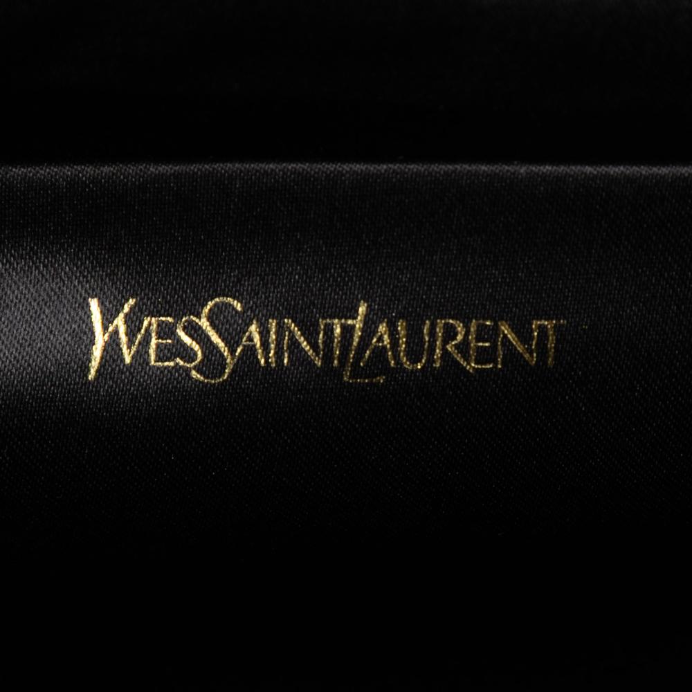 Saint Laurent B Saint Laurent Brown Bronze Calf Leather Large Metallic Belle de Jour Clutch Italy