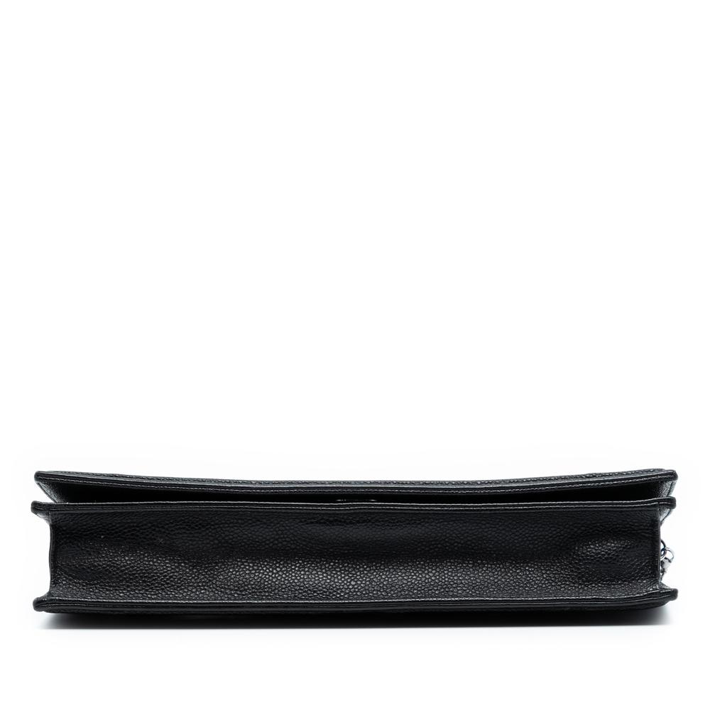 Christian Dior B Dior Black Calf Leather Grained skin Diorama Pochette Clutch Italy