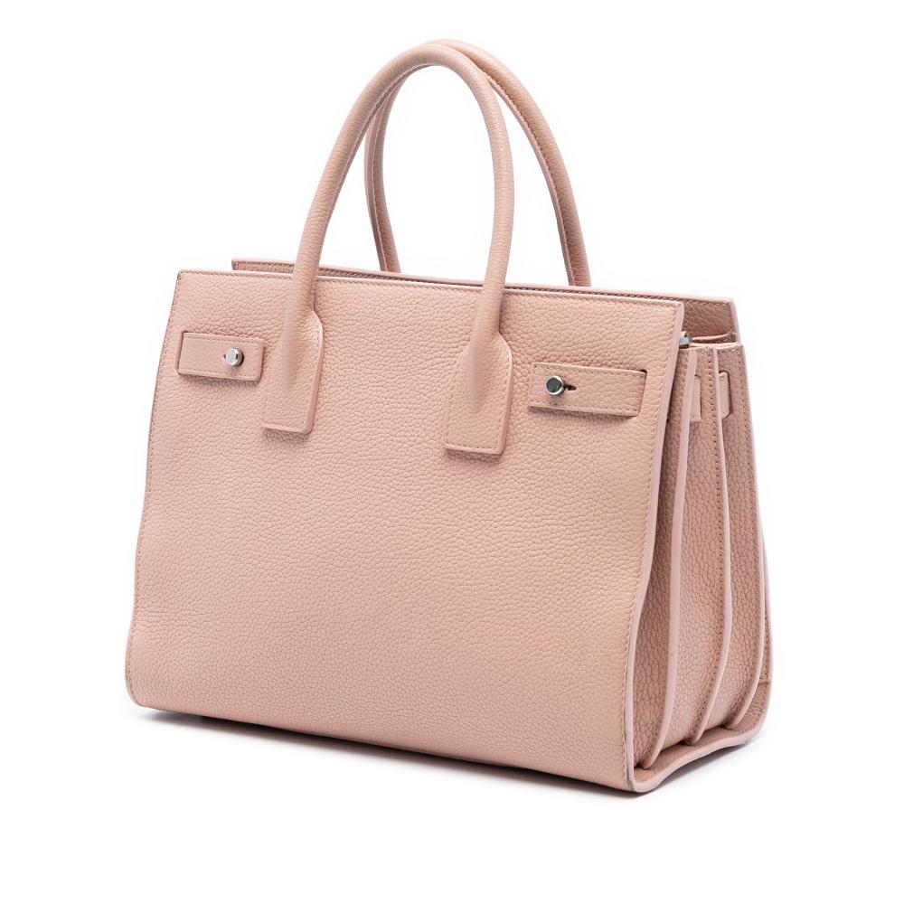 Saint Laurent B Saint Laurent Pink Light Pink Calf Leather Baby Grained skin Sac De Jour Satchel Italy