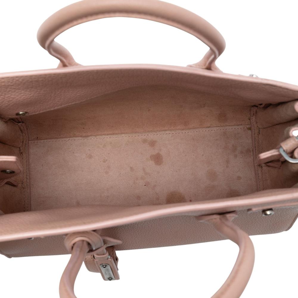 Saint Laurent B Saint Laurent Pink Light Pink Calf Leather Baby Grained skin Sac De Jour Satchel Italy