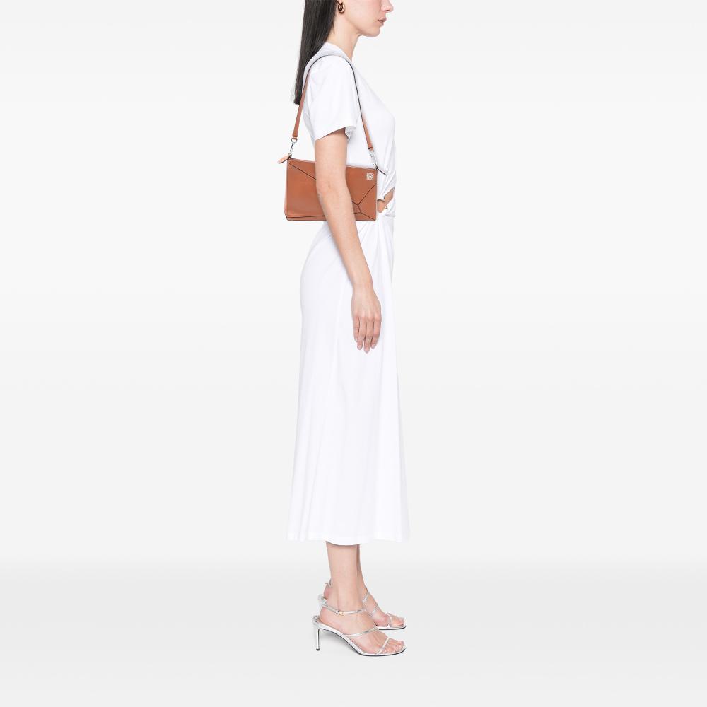 Loewe B LOEWE Brown Calf Leather Puzzle Clutch Spain