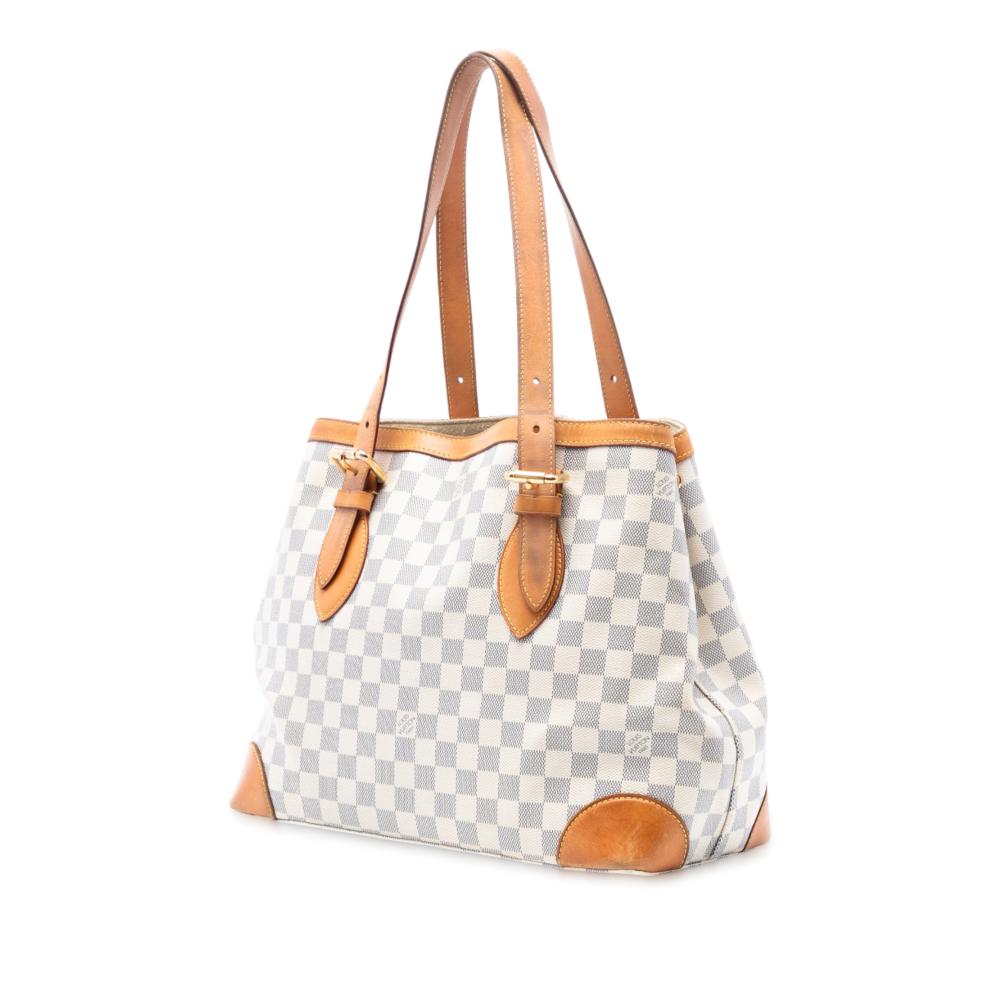 Louis Vuitton B Louis Vuitton White Damier Canvas Fabric Damier Azur Hampstead MM Spain