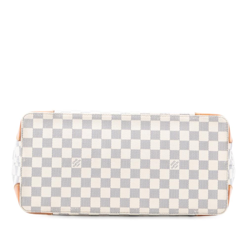 Louis Vuitton B Louis Vuitton White Damier Canvas Fabric Damier Azur Hampstead MM Spain