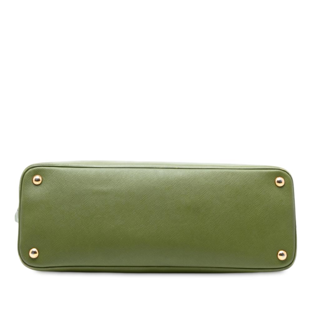 Prada B Prada Green Olive Green Saffiano Leather Large Lux Promenade Satchel Italy