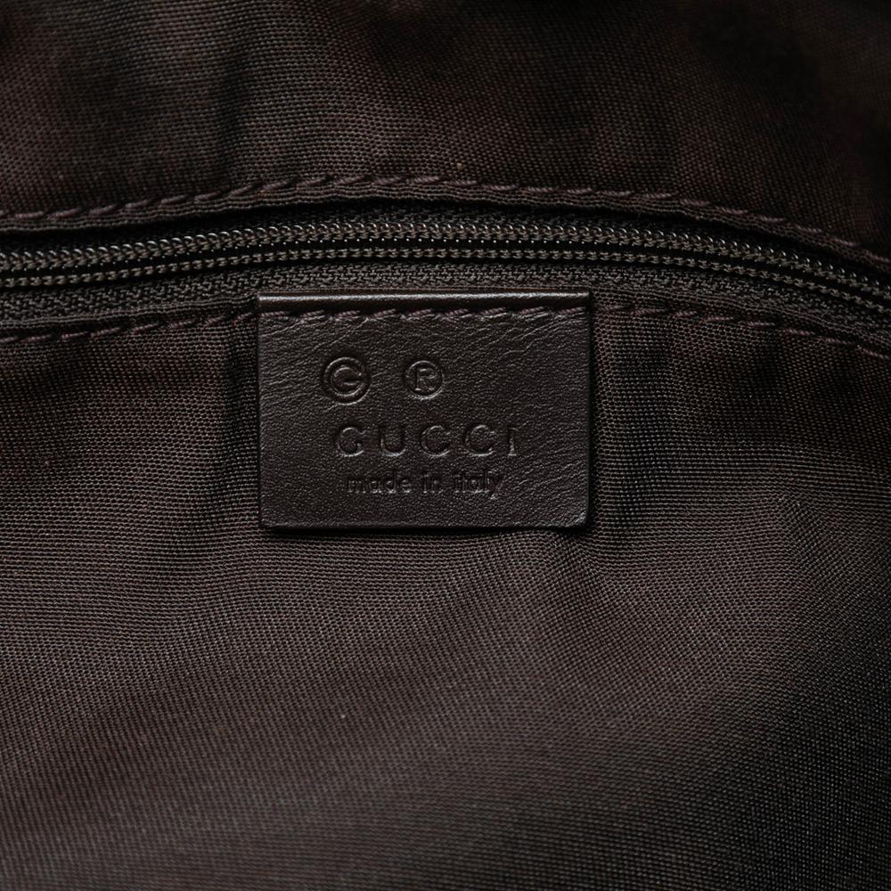 Gucci AB Gucci Brown Beige Canvas Fabric GG Sukey Shoulder Bag Italy