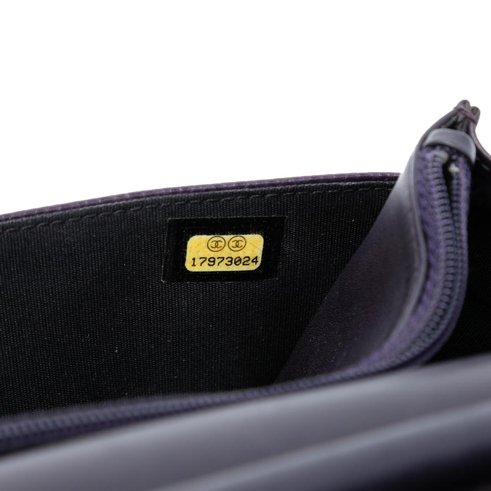 Chanel B Chanel Purple Plum Caviar Leather Leather CC Caviar Wallet On Chain Spain