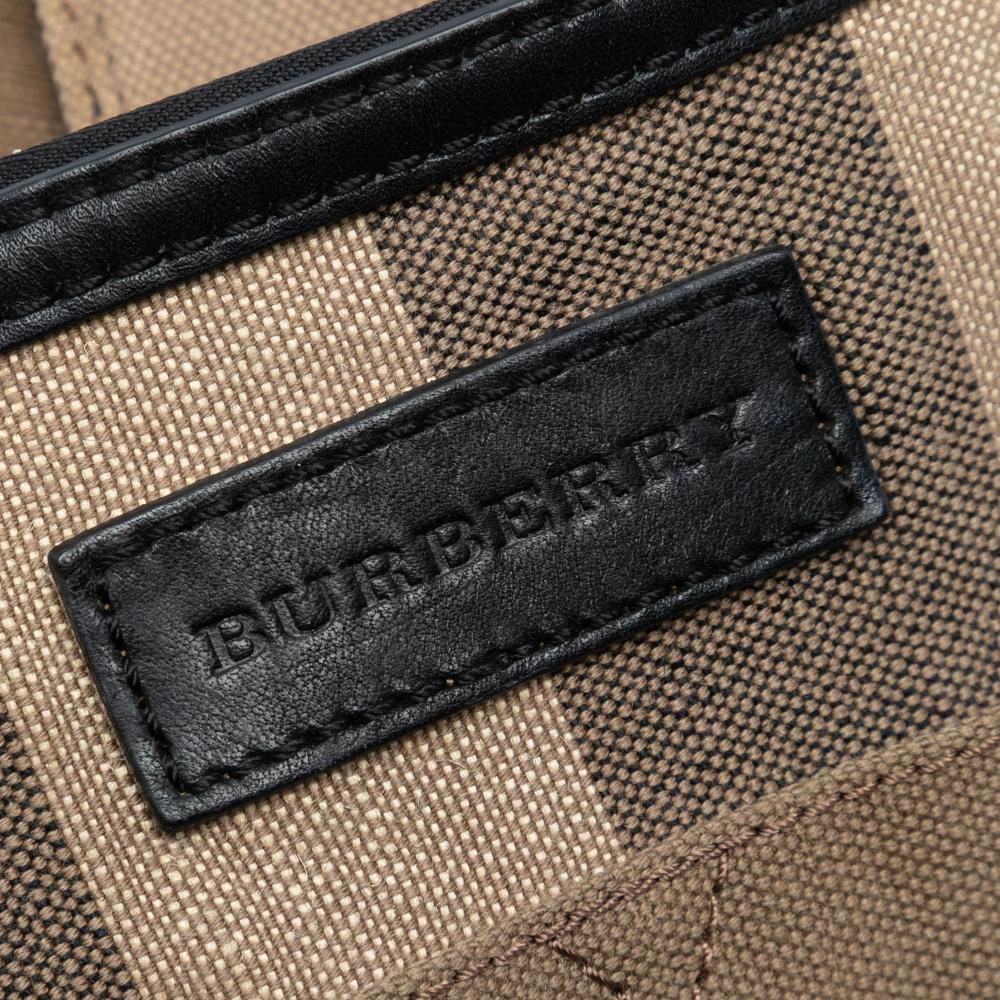 Burberry B Burberry Brown Light Brown Canvas Fabric Medium Mega Check Ashby Bucket Bag China