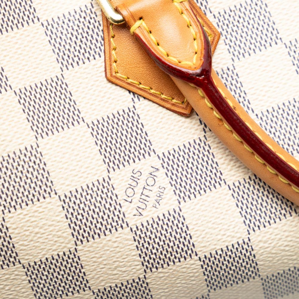 Louis Vuitton B Louis Vuitton White Damier Canvas Fabric Damier Azur Speedy Bandouliere 30 France