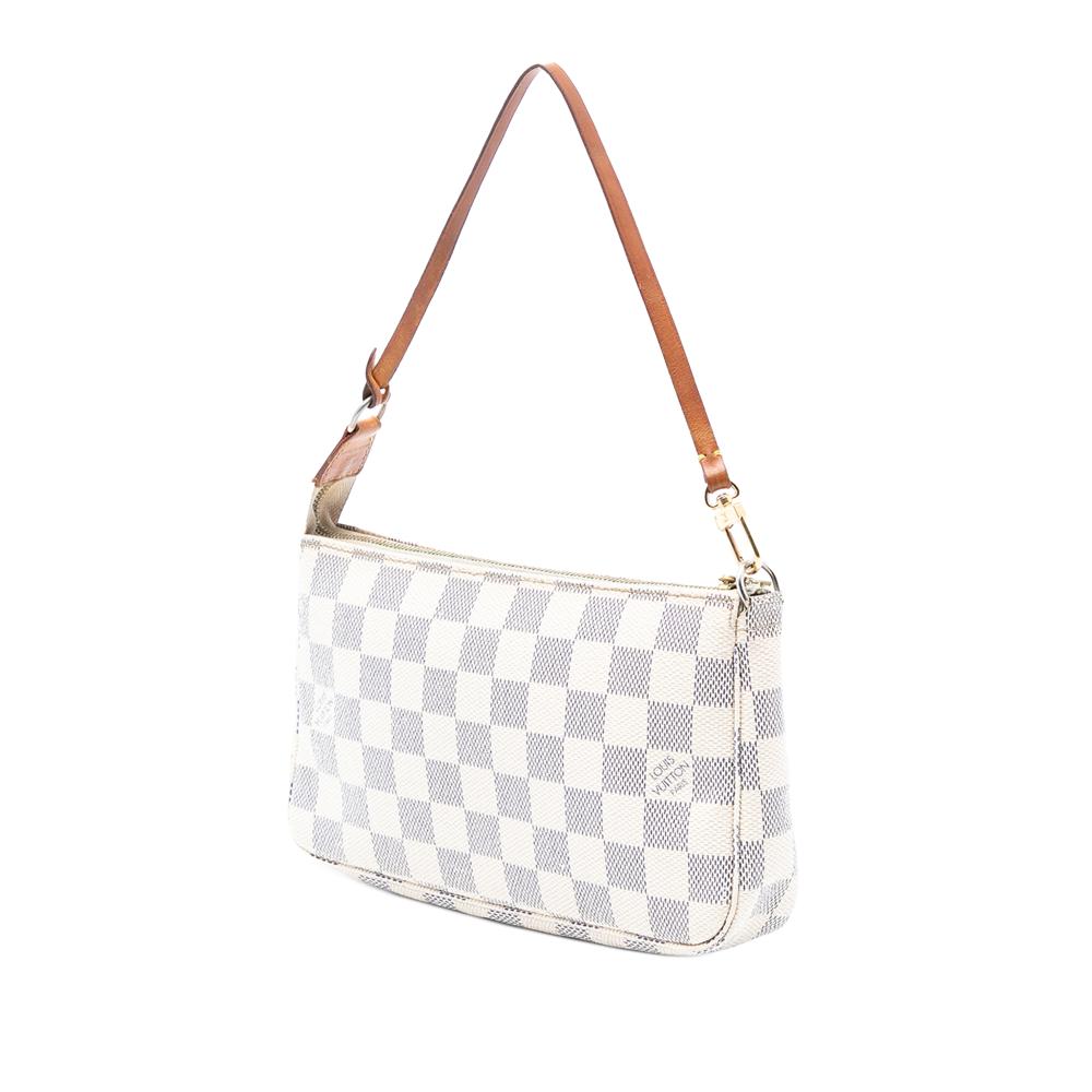 Louis Vuitton B Louis Vuitton White Damier Canvas Fabric Damier Azur Pochette Accessoires Spain