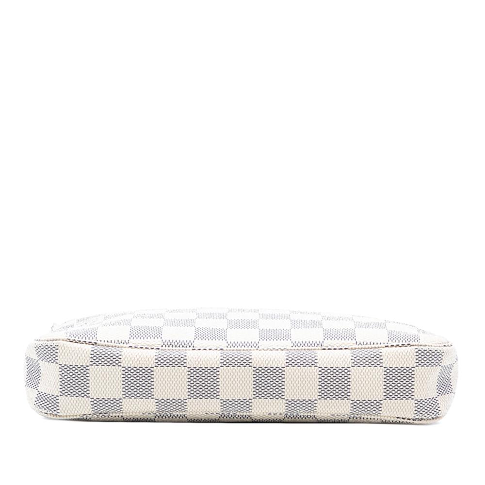 Louis Vuitton B Louis Vuitton White Damier Canvas Fabric Damier Azur Pochette Accessoires Spain