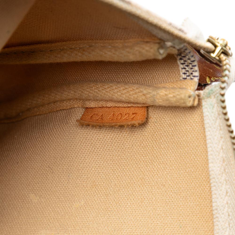 Louis Vuitton B Louis Vuitton White Damier Canvas Fabric Damier Azur Pochette Accessoires Spain