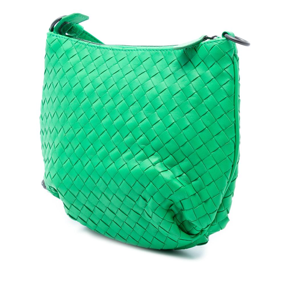Bottega Veneta AB Bottega Veneta Green Nappa Leather Leather Nappa Intrecciato Shoulder Bag Italy