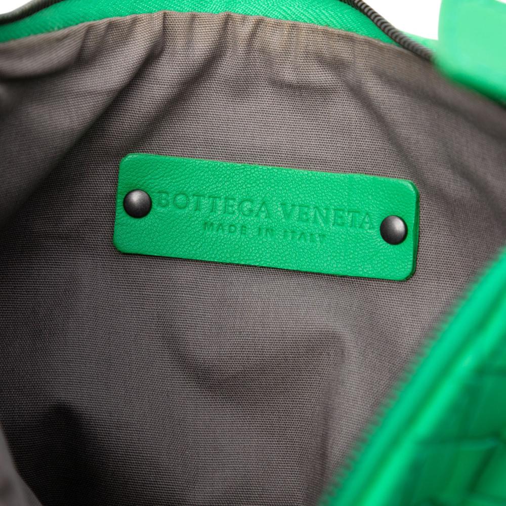 Bottega Veneta AB Bottega Veneta Green Nappa Leather Leather Nappa Intrecciato Shoulder Bag Italy