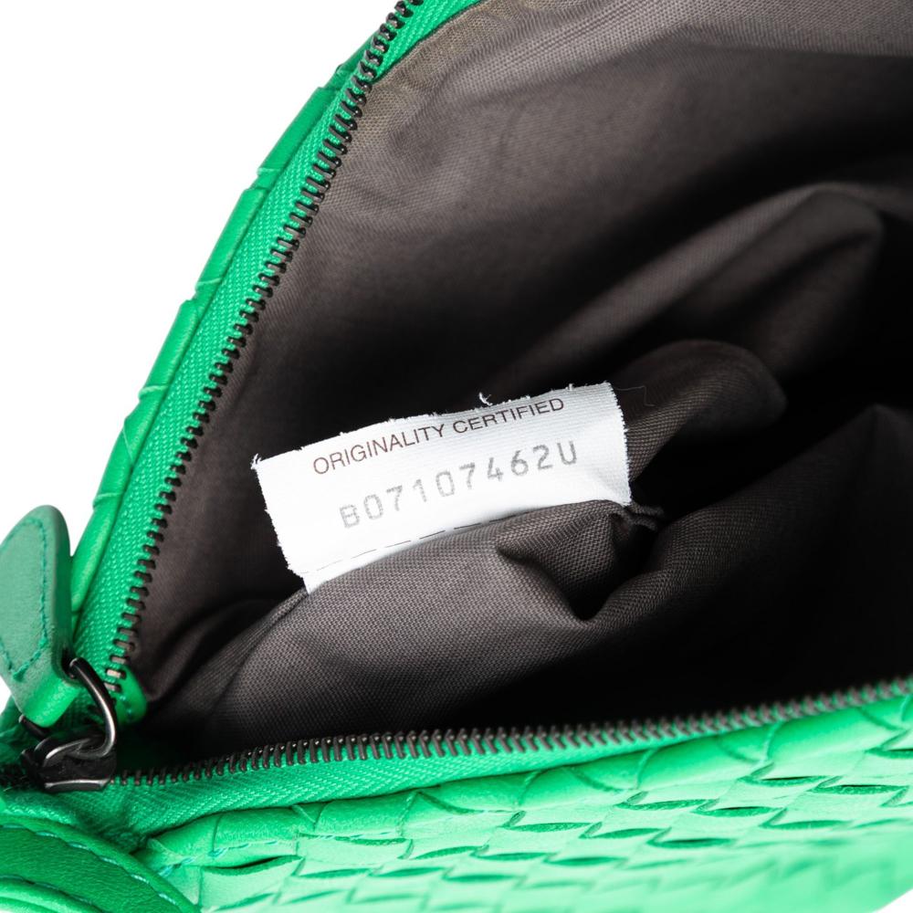 Bottega Veneta AB Bottega Veneta Green Nappa Leather Leather Nappa Intrecciato Shoulder Bag Italy