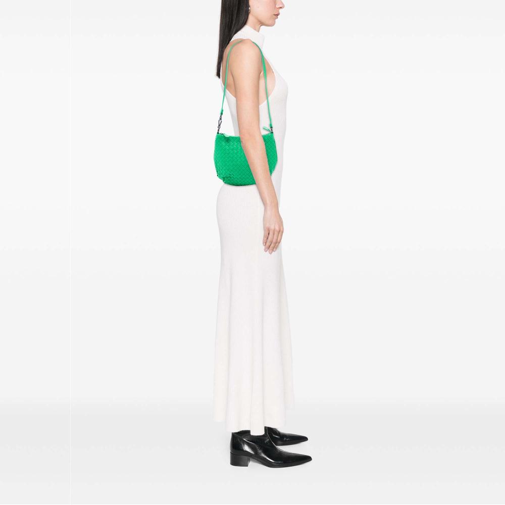 Bottega Veneta AB Bottega Veneta Green Nappa Leather Leather Nappa Intrecciato Shoulder Bag Italy