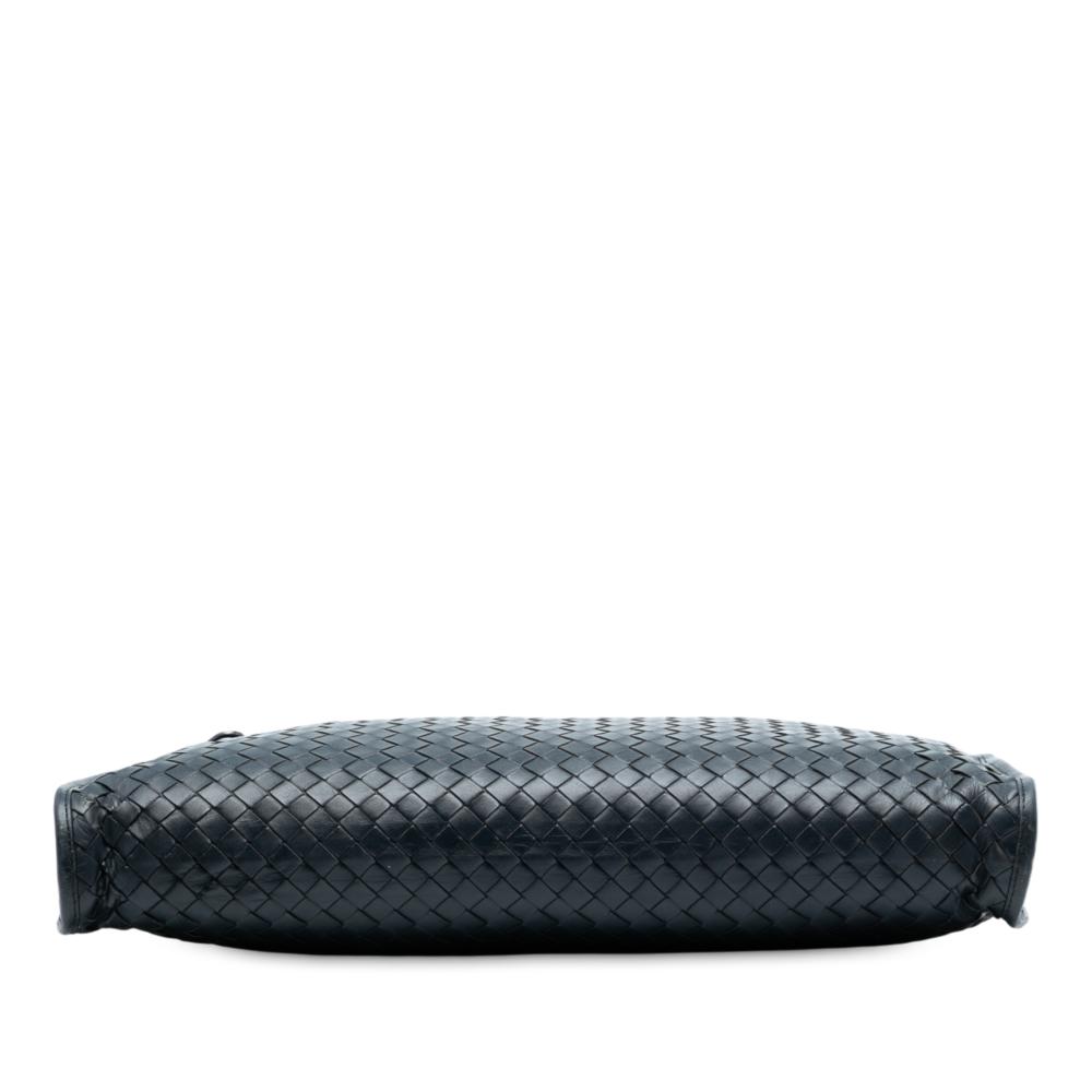 Bottega Veneta B Bottega Veneta Blue Navy Nappa Leather Leather Nappa Intrecciato Business Bag Italy