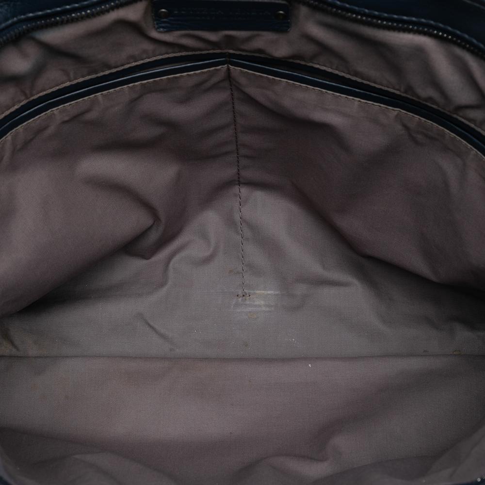 Bottega Veneta B Bottega Veneta Blue Navy Nappa Leather Leather Nappa Intrecciato Business Bag Italy