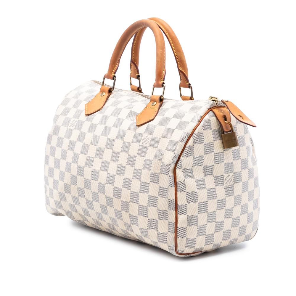 Louis Vuitton B Louis Vuitton White Damier Canvas Fabric Damier Azur Speedy 30 France