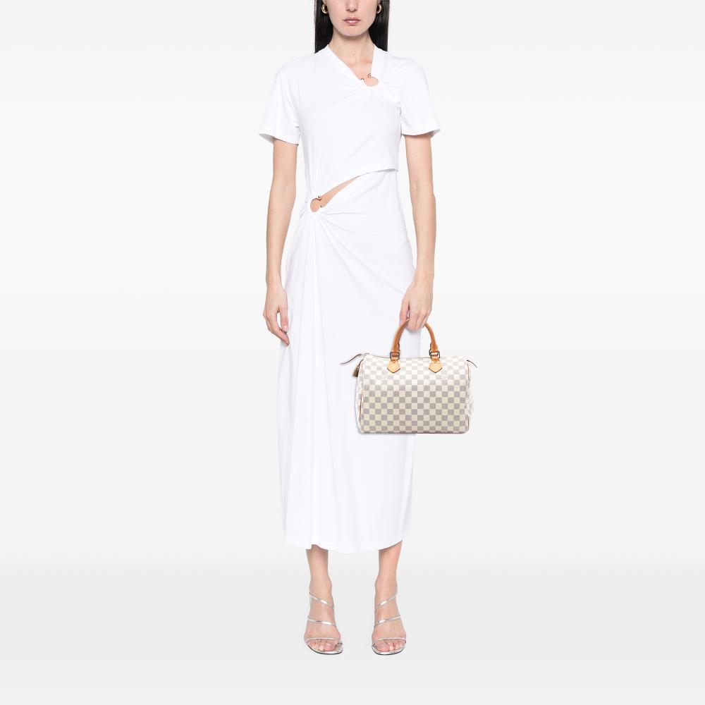 Louis Vuitton B Louis Vuitton White Damier Canvas Fabric Damier Azur Speedy 30 France