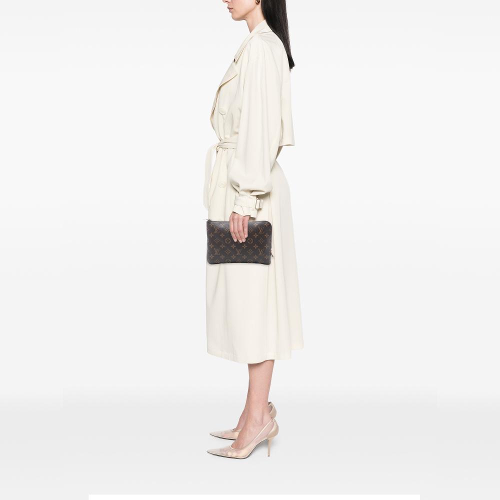 Louis Vuitton B Louis Vuitton Brown Monogram Canvas Fabric Monogram Etui Voyageur PM France