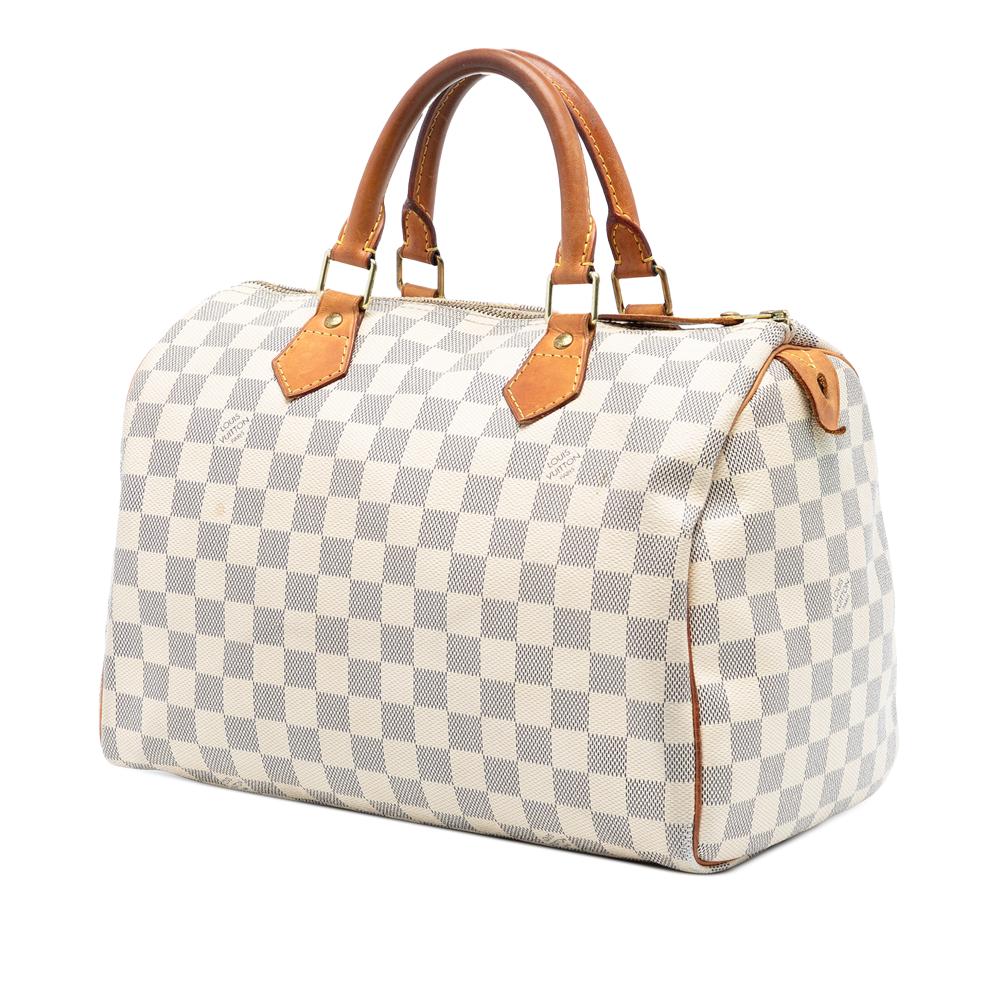 Louis Vuitton B Louis Vuitton White Damier Canvas Fabric Damier Azur Speedy 30 France
