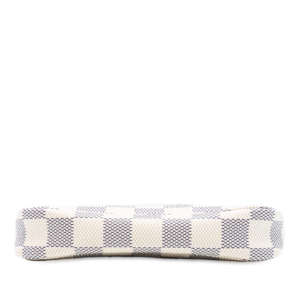 Louis Vuitton AB Louis Vuitton White Damier Canvas Fabric Damier Azur Mini Pochette Accessoires France