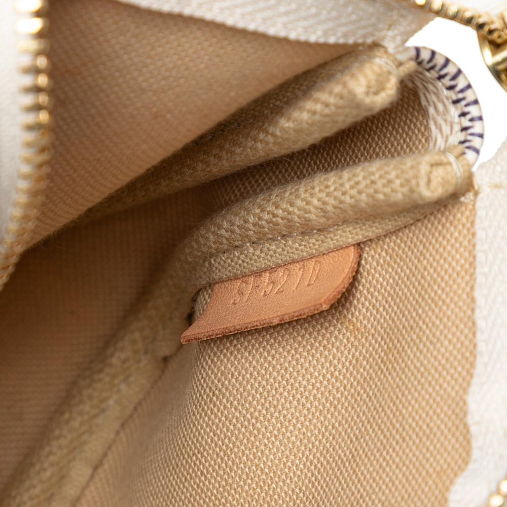 Louis Vuitton AB Louis Vuitton White Damier Canvas Fabric Damier Azur Mini Pochette Accessoires France