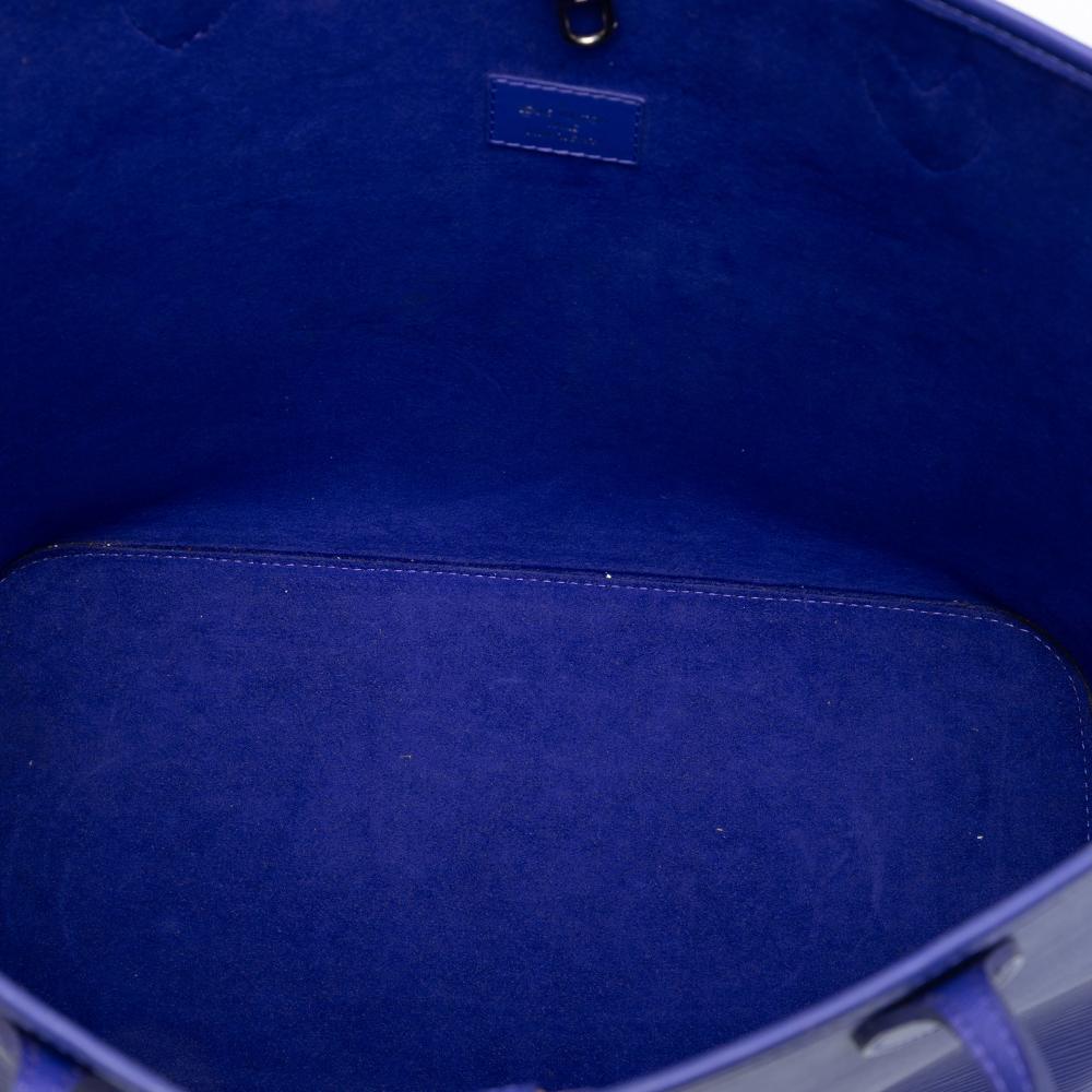 Louis Vuitton B Louis Vuitton Blue Epi Leather Leather Epi Neverfull MM Spain